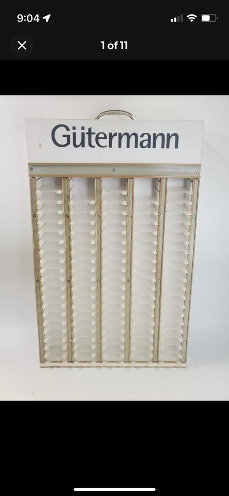 GUTERMANN SEWING THREAD HOLDER 54 SPOOL RACK STORAGE DISPLAY CASE EMBROIDERY