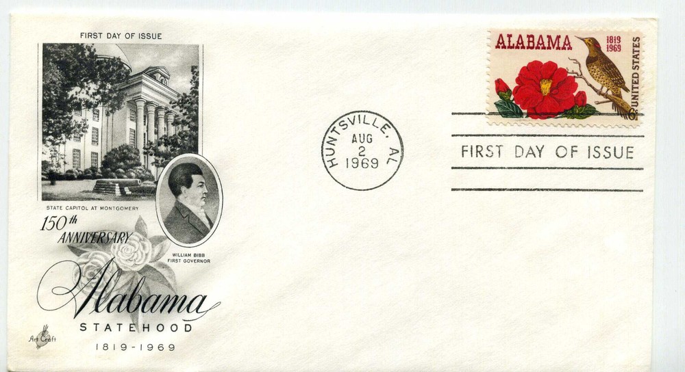 1375 Alabama Statehood, ArtCraft, FDC