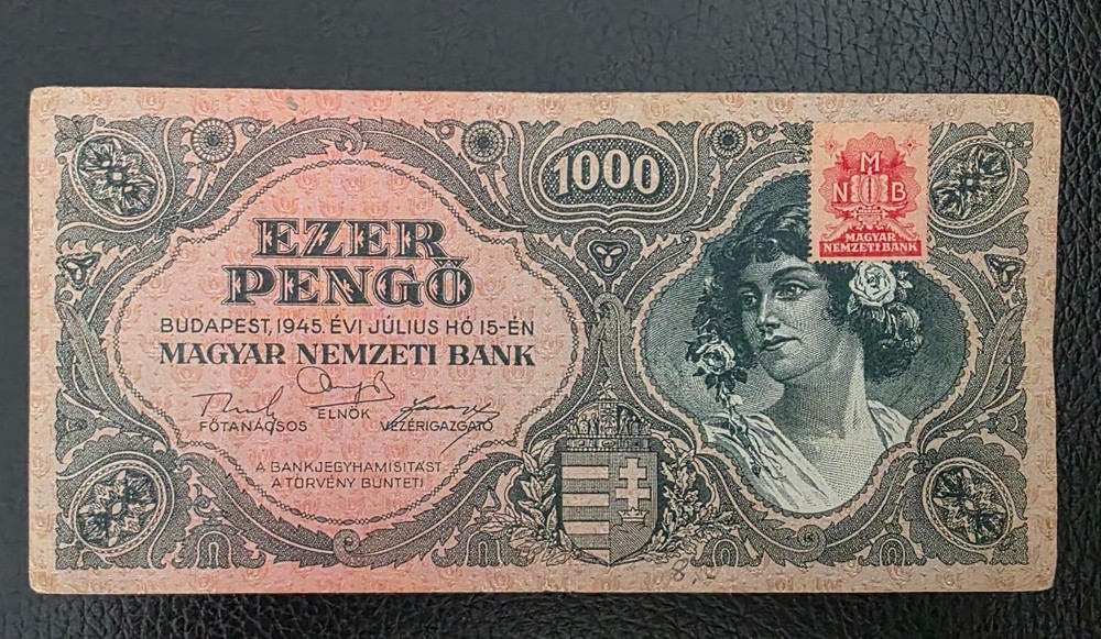Hungary 1000 pengo 1945, VF