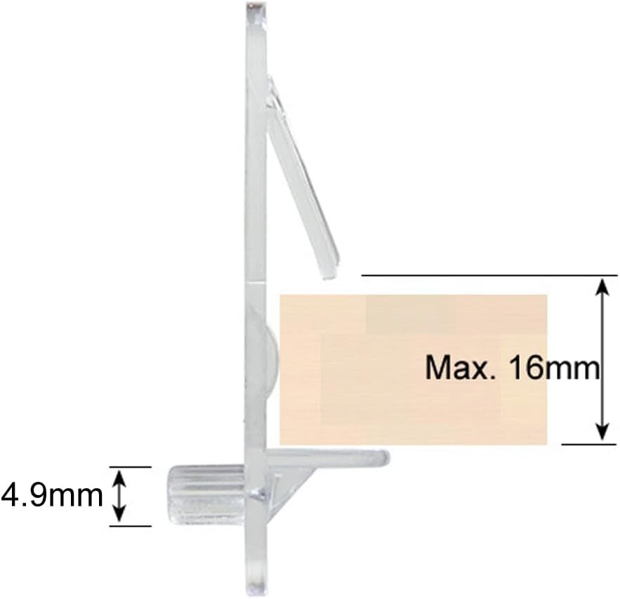 20 Pieces Plastic Locking Shelf Pins Cabinet Clips Shelf...