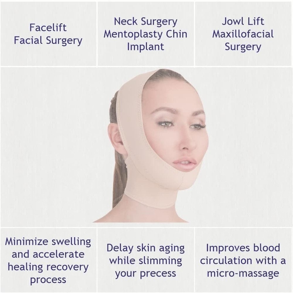 Face Lifting Chin Compression Bandage - Post Surgery Support