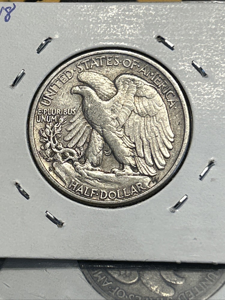 1939 D Walking Liberty Half Dollar 90% Silver EF