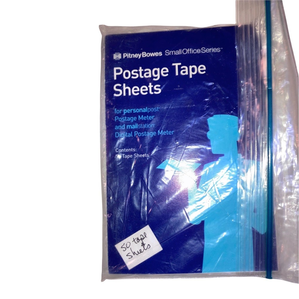 STAMP SHEETS Pitney Bowes Postage Meter White Pack 50