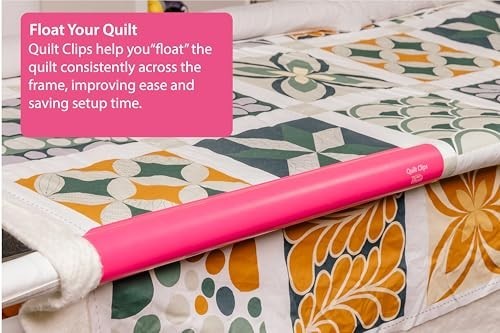 Quilting Frame Rail Clips - 2" Pink Quilt Clips for Rolling Rail Frames