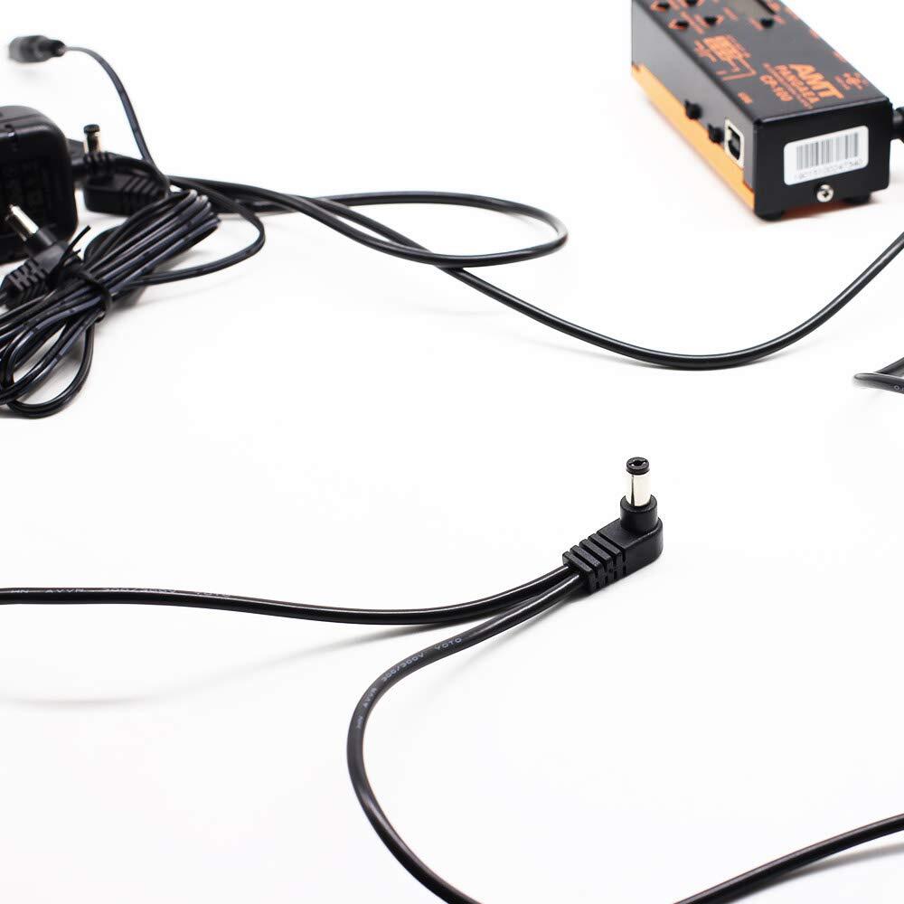 5-Way Daisy Chain Power Cable for Guitar Effects Pedals - Right Angle Plug