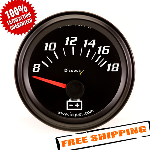 Equus 6268 2" Black Voltmeter