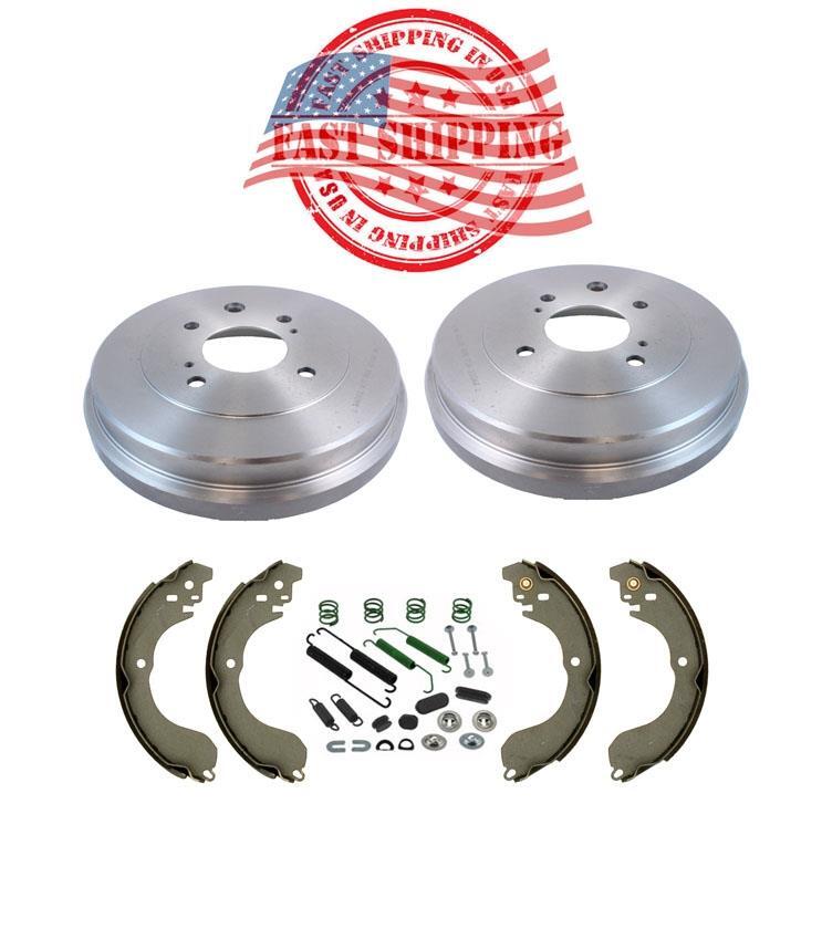 Rear Drums Brake Shoes with Hardware Spring Kit Fits For 2009-2014 Nissan Cube