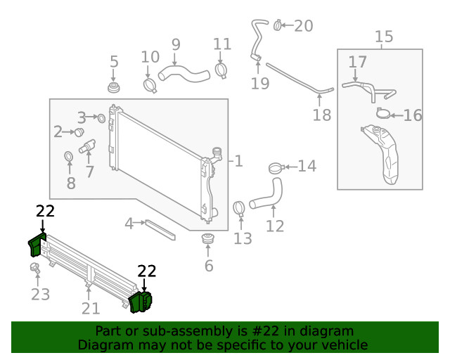 Genuine Subaru Shutter Assembly Mount Bracket 52811FL01B