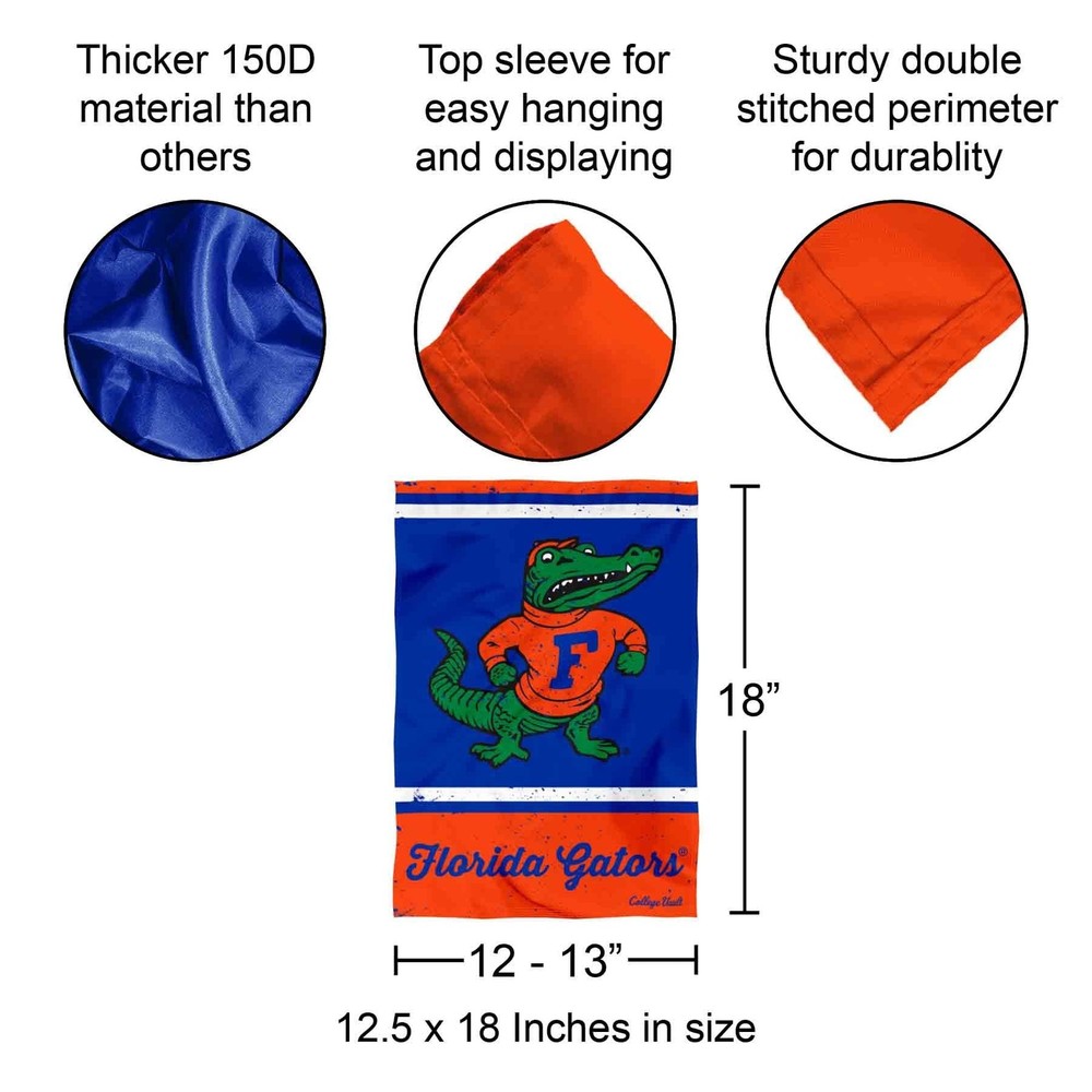 Florida Gators Vintage Retro Throwback Garden Flag