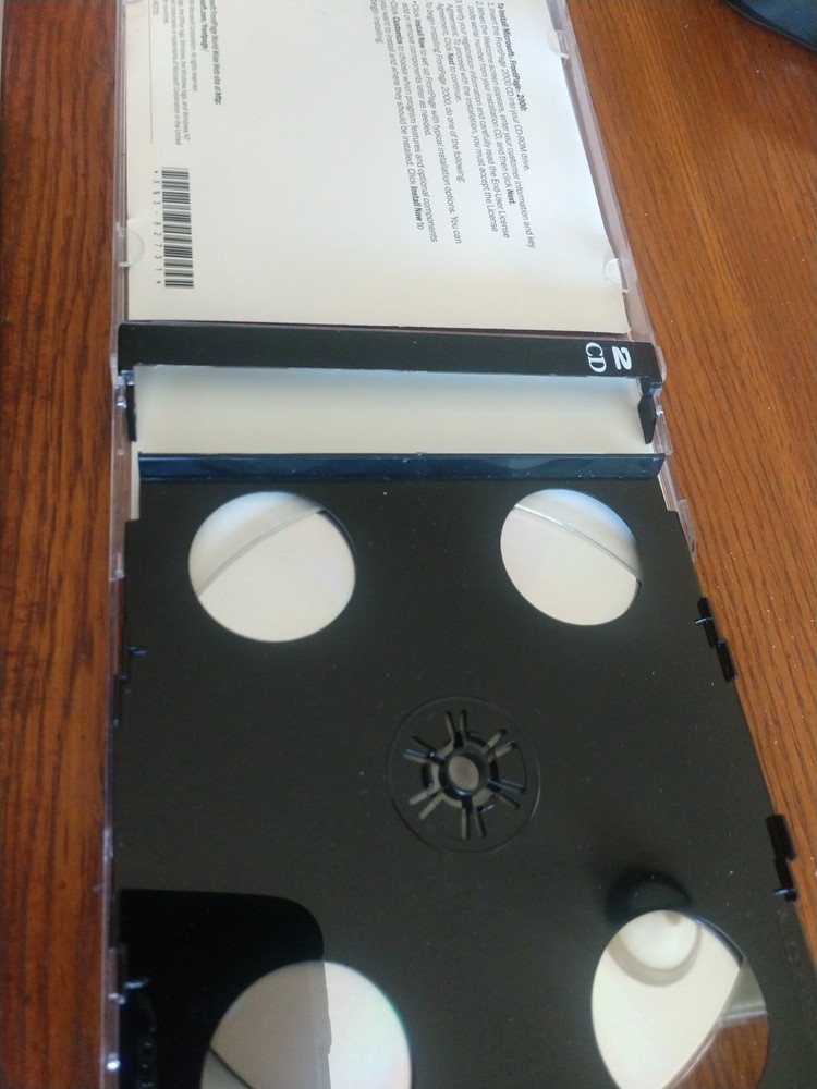 Microsoft FrontPage 2000 CD-ROM Upgrade w/ Product Key | Two CD Set