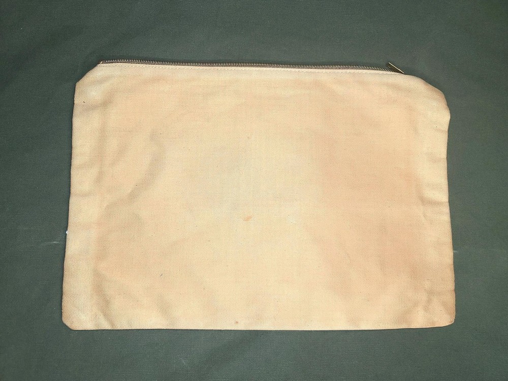 WWII WAC Women's Army Corps Tan Private Purchase Zipper Bag Handbag Purse Kit