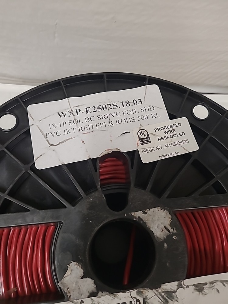 CAROL E2502S.18.03 Data Cable, Riser, 2 Wire, Red, 500ft 5PA24