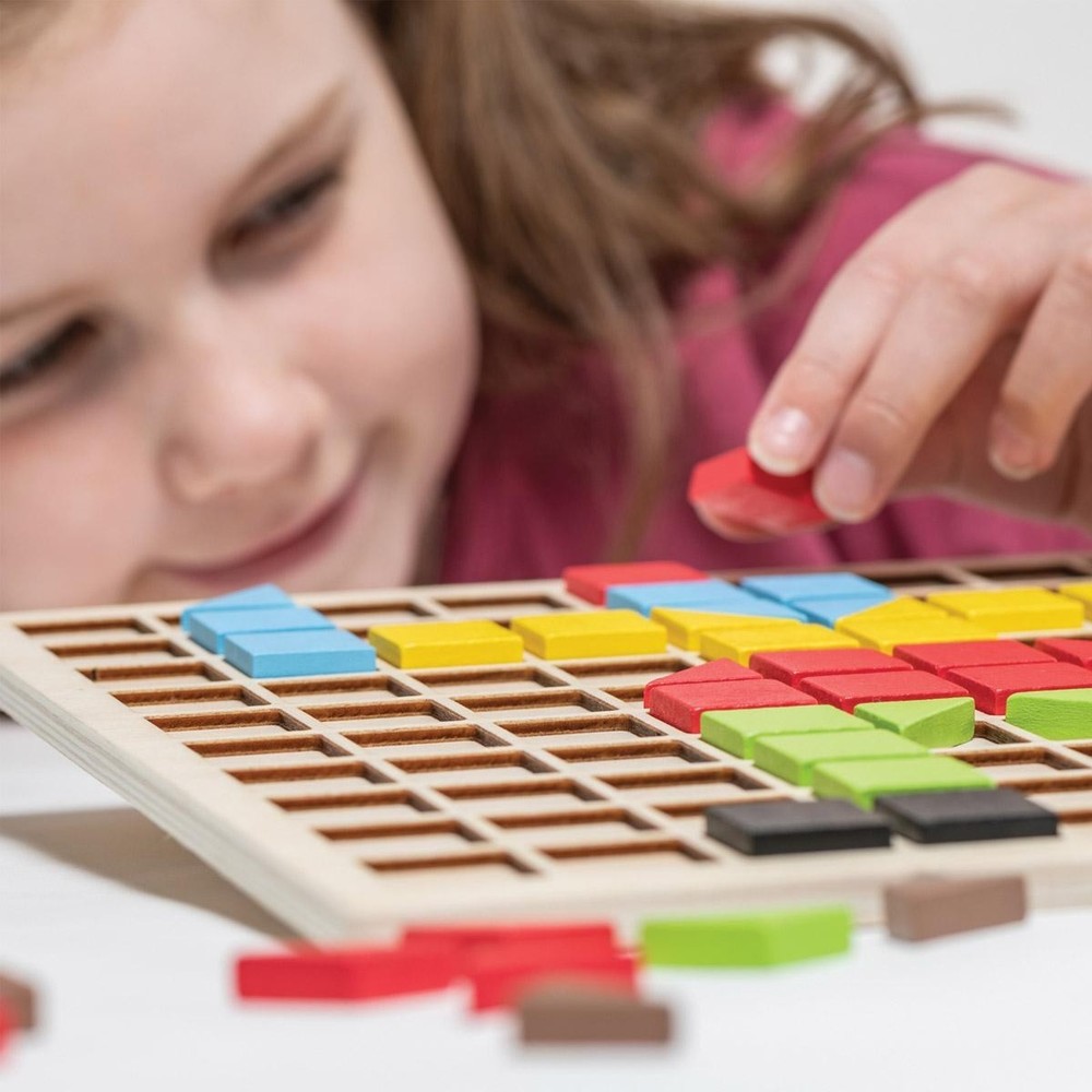 Polydron Wooden Mosaic Set with Grid