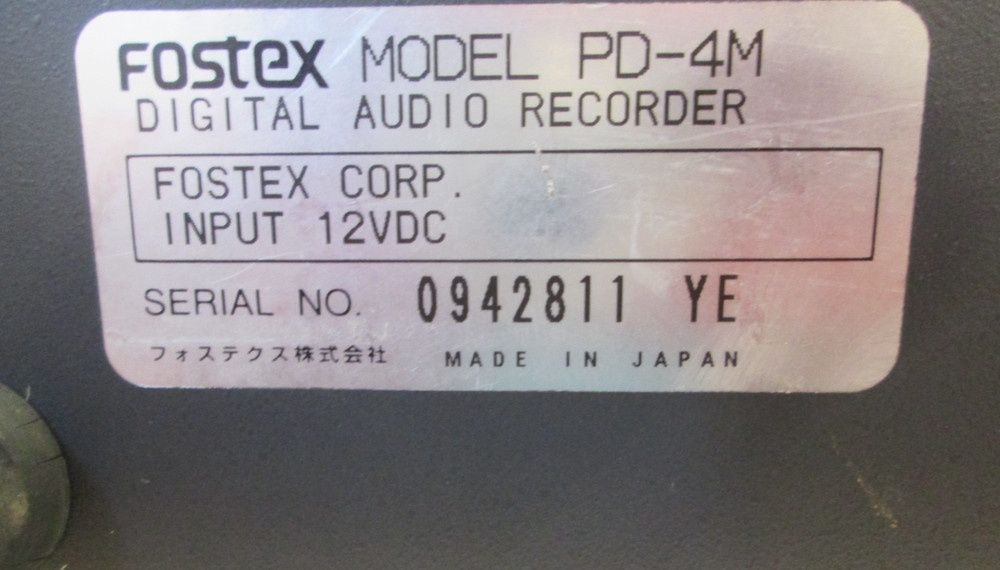 Fostex PD-4 Digital Audio Recorder Excellent shape