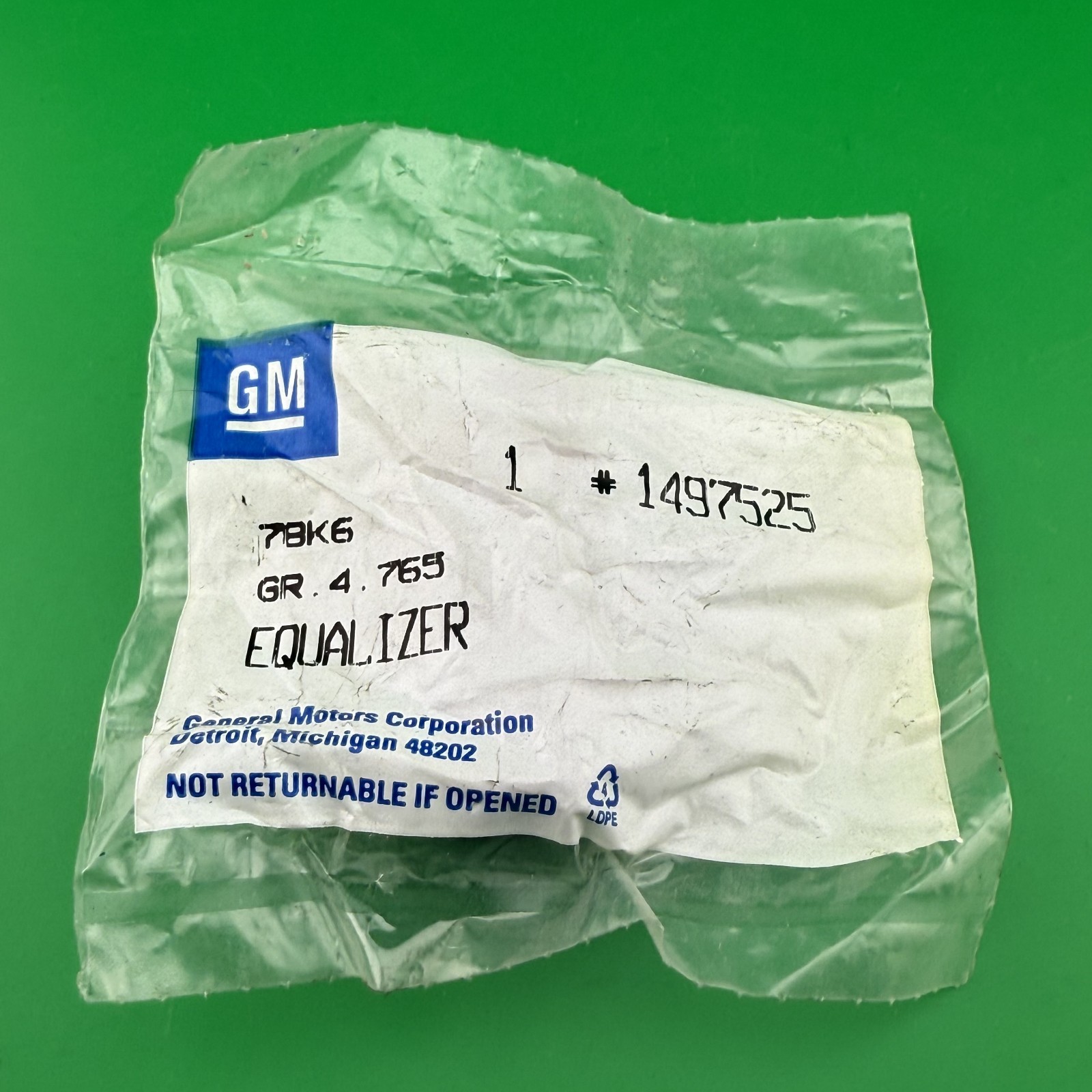 NOS OEM GM 70-81 Camaro Firebird Park E Brake Cable Equalizer 1497525