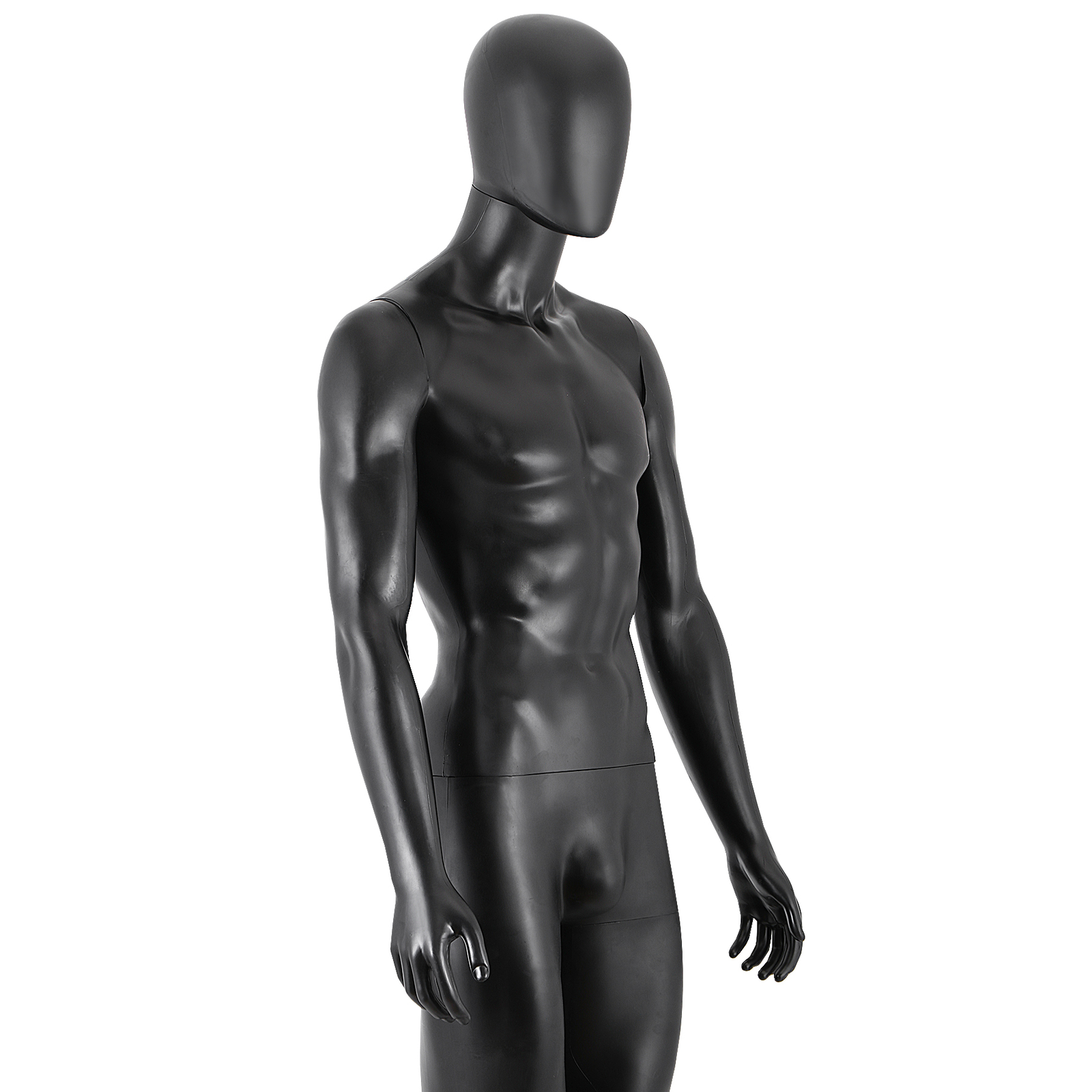 Male Mannequin Dress Form 73" Adjustable Mannequin Full Body Stand w/Base Black