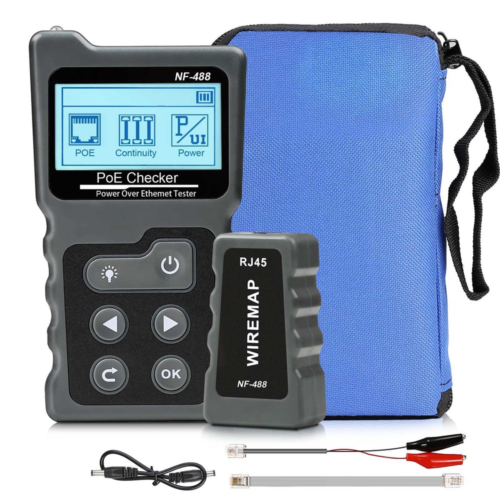 Noyafa PoE Checker NF-488 Network Cable Tester LAN Network Cable PoE Detector