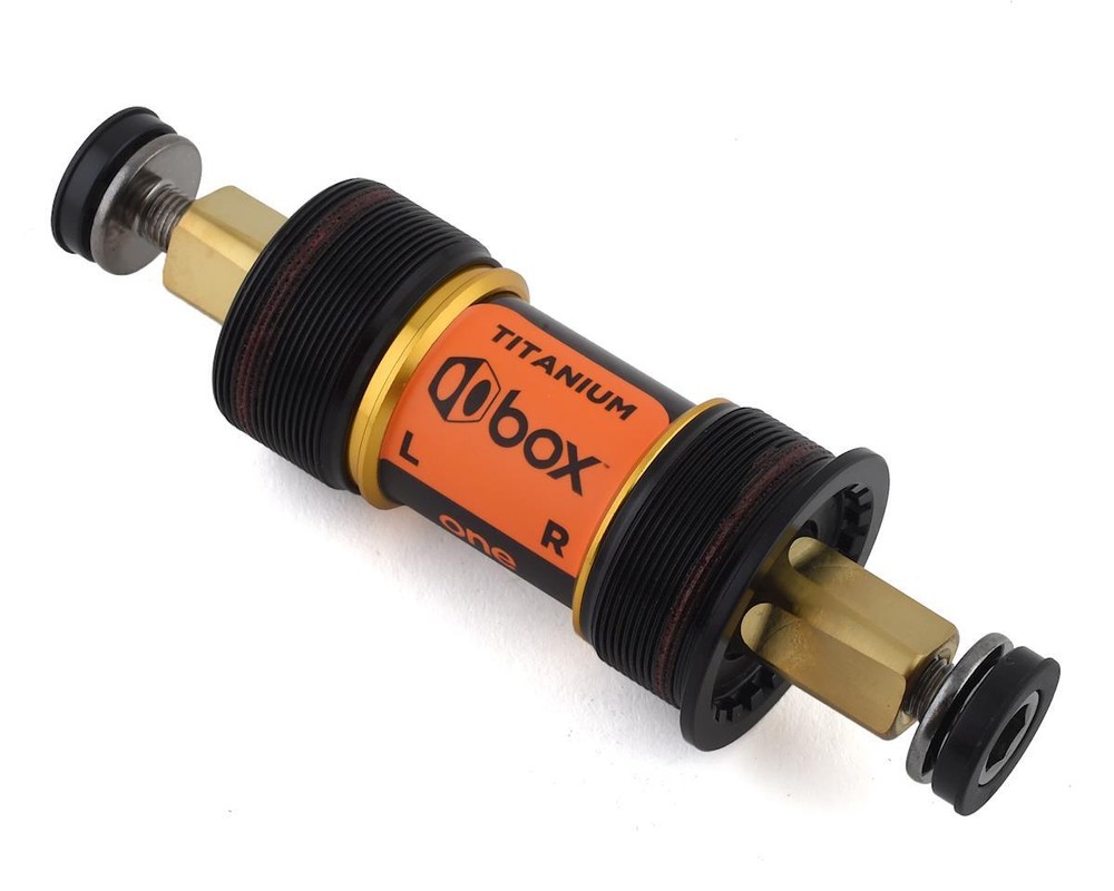 Box One Titanium Bottom Bracket (Gold) (Square JIS Taper)