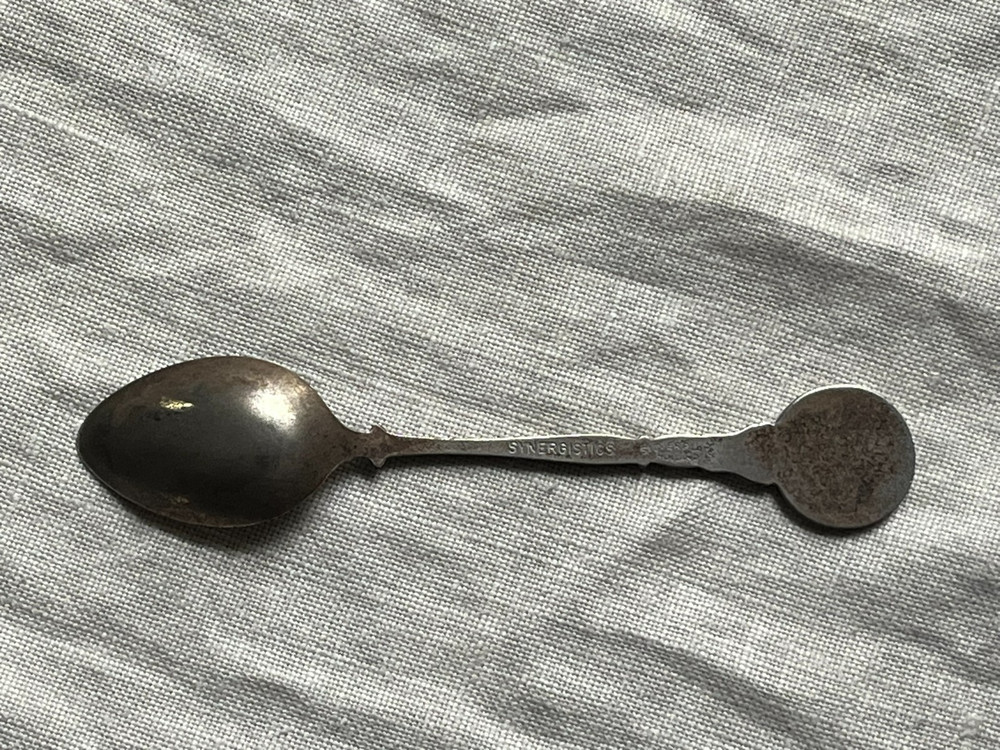 VTG 1971 ROOSEVELT DIME US COIN SOUVENIR SPOON SYNERGISTICS SILVERPLATE HOLLAND