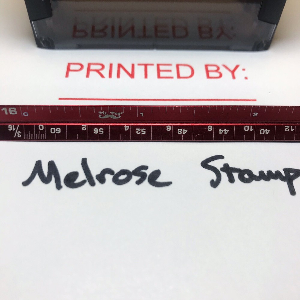 Printed By Rubber Stamp Red Ink Self Inking Ideal 4913