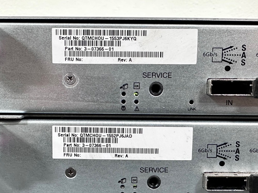 Quantum QXS 24-bay SAS disk array w/ Dual 3-07366-01 Modules