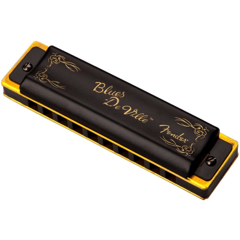 Fender Blues DeVille 10-Hole Harmonica 7-Pack w/Case, Keys C, G, A, D, F, E, Bb