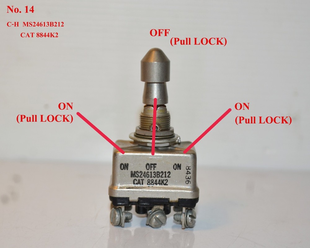 C-H Cutler Hammer Aircraft Toggle Switch 7 models nos