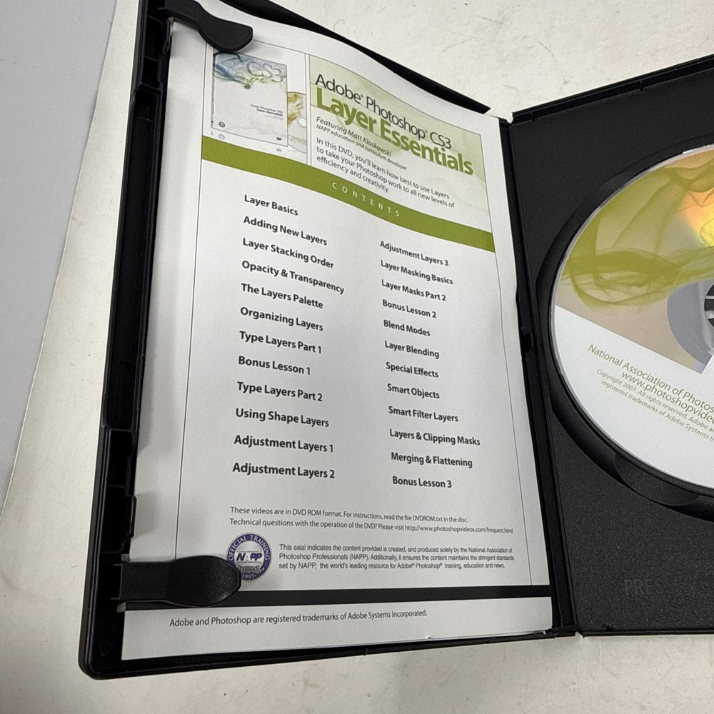 Adobe Photoshop CS3 Layer Essentials DVD-ROM Matt Kloskowski Official Training
