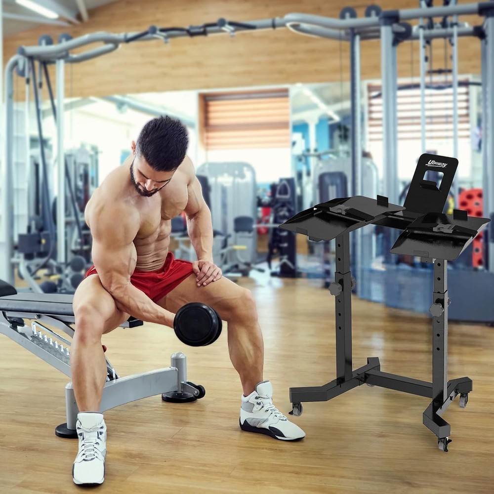 Adjustable Double Dumbbell Rack Stand For SelectTech 552/1090 Dumbbell Holder US