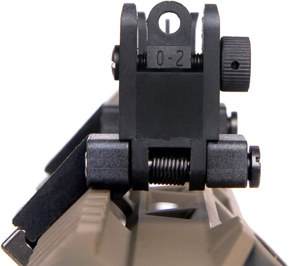 Ultralight Flip Up Sight 45 Degree Offset Rapid Transition Front and black