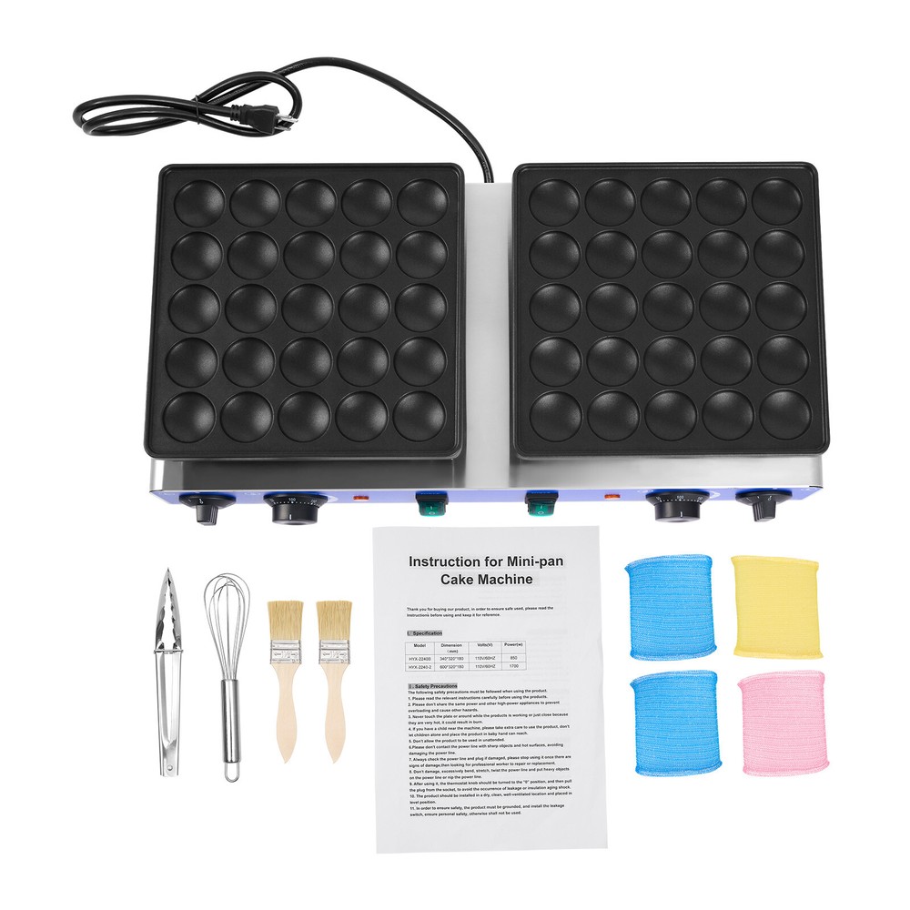 Mini Pancake Maker Machine, 1700W Commercial Electric Waffle Maker Machine