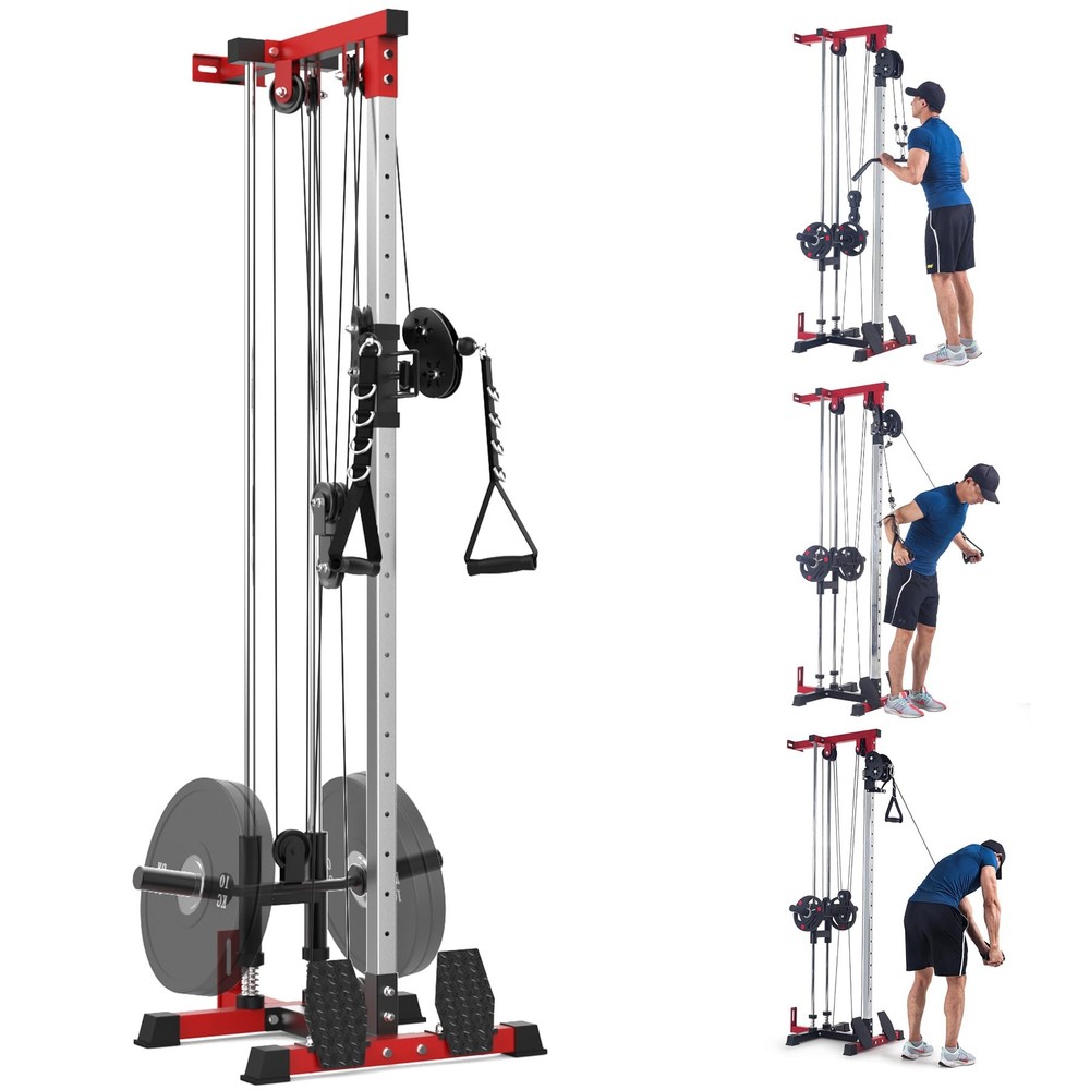 LAT Pulldown Machine, Wall Mount Cable Station Cable Cross Over Machine Training