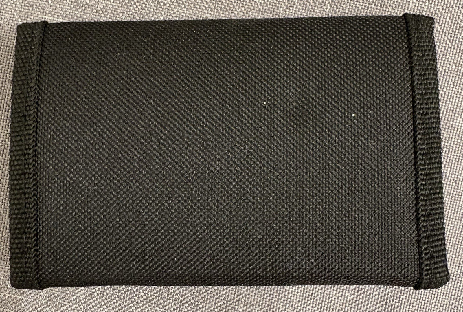 New Disney Mickey Mouse Black and Gold Canvas Trifold Wallet w/Zippered Pocket