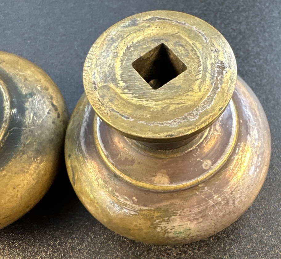 Pair Antique Passage Door Knobs 2-1/4”