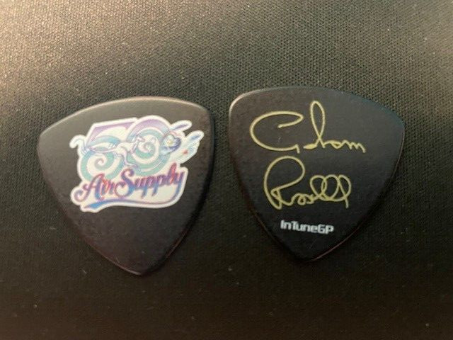 AIR SUPPLY 50th Anniversary Graham Russell Guitar Pick w/ printed signature NEW
