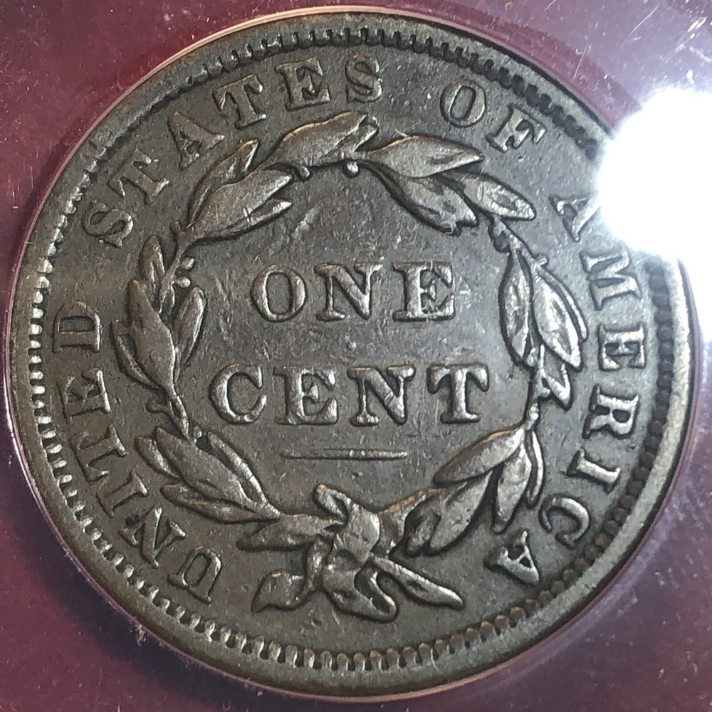 1838 large cent N.1 ANACS VF20