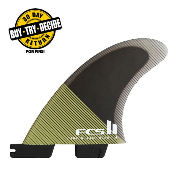 FCS II Carver PC Medium Quad Rear Fins Eucalyptus