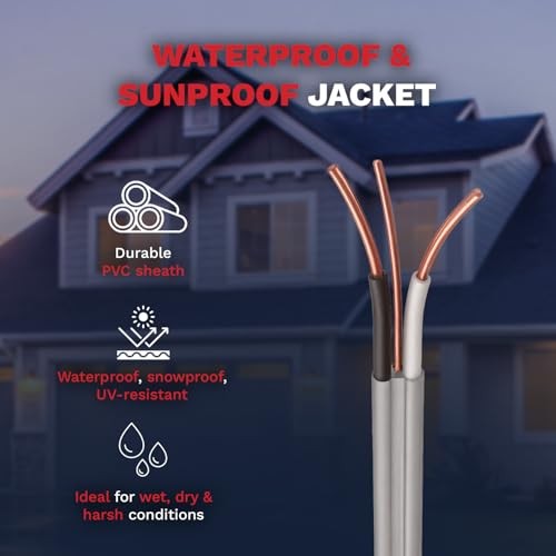 12/2 UF-B Wire Gray Solid Underground Feeder Cable () 50 Ft