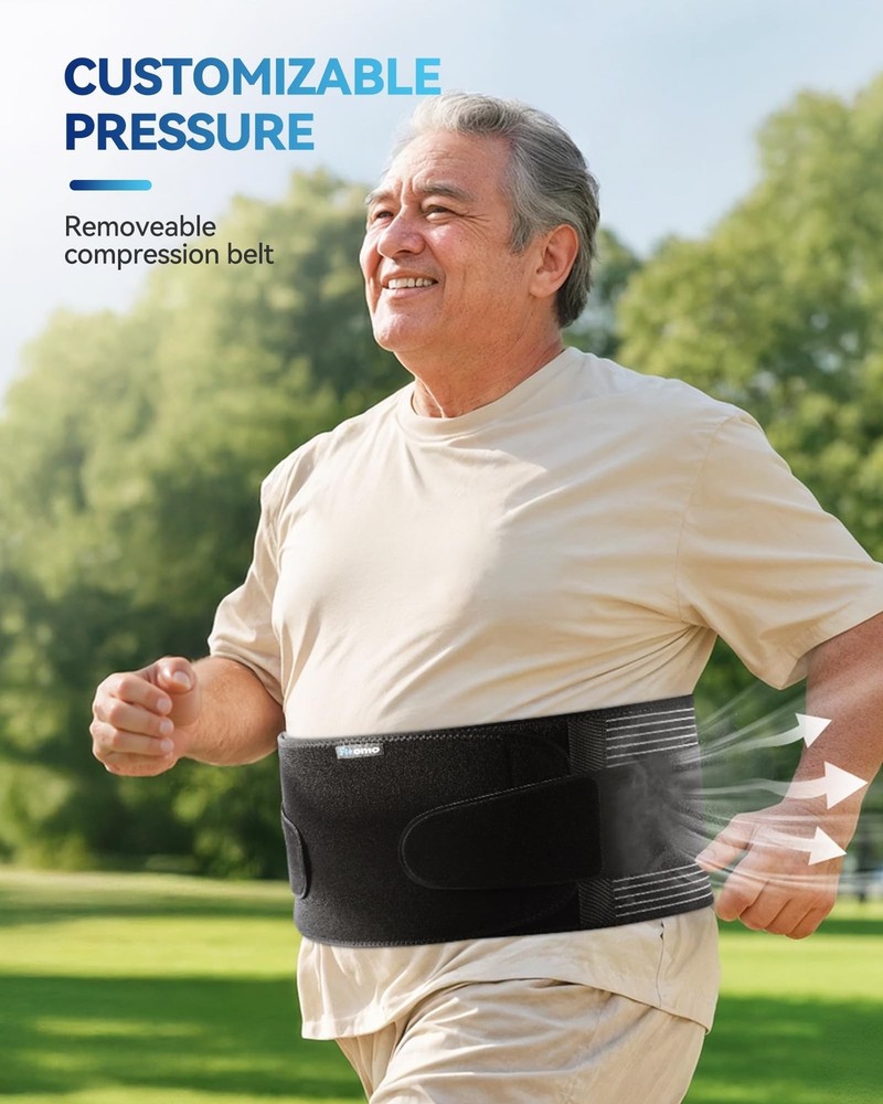 Abdominal Binder with Pressurized Strap & 3D Pad for Umbilical Hernia Support...