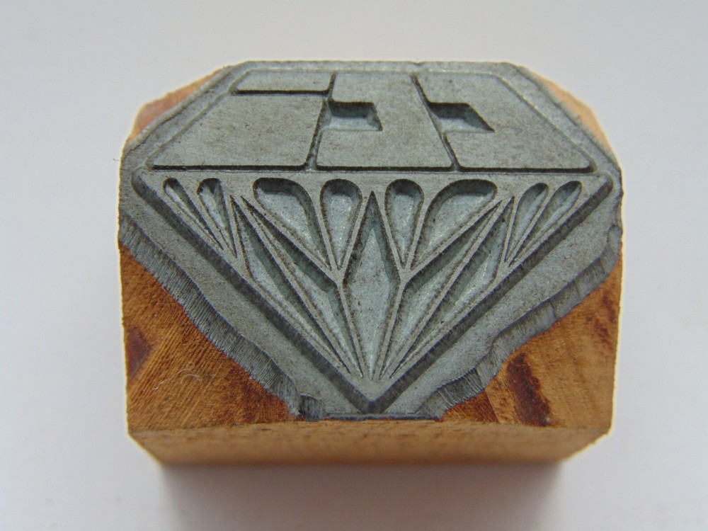 Printing Letterpress Printers Block Diamond CCI Initials