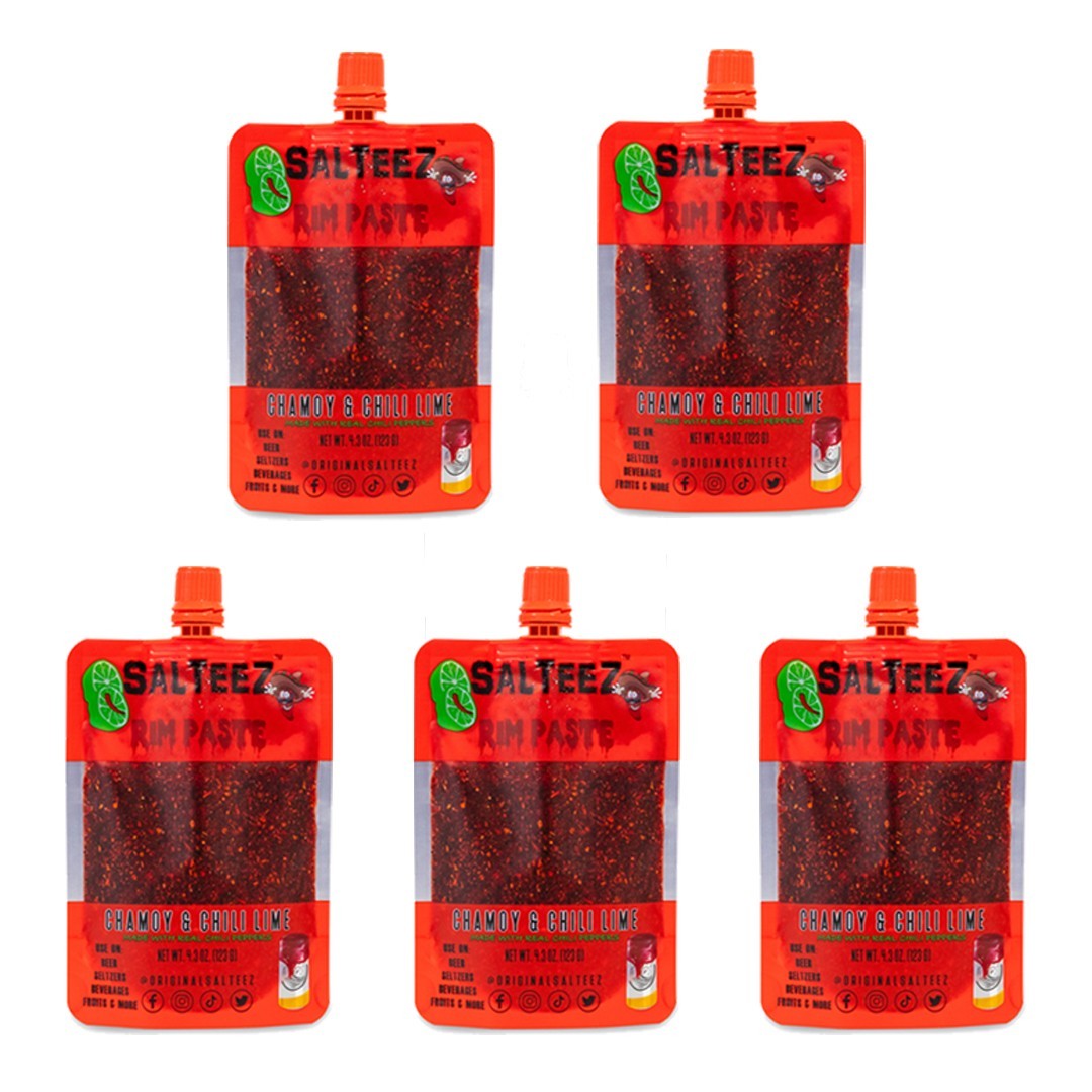 Salteez Chamoy Rim Paste 5-Pack | Flavorful Chamoy Paste | Choose Flavor