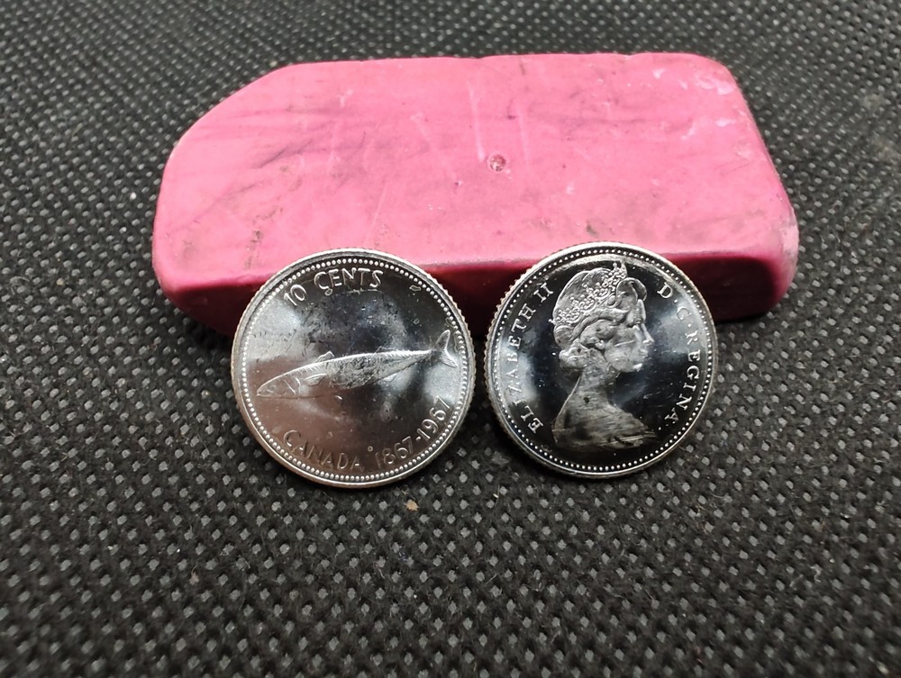 1967 Canada Silver 10 Cent, Uncirculated