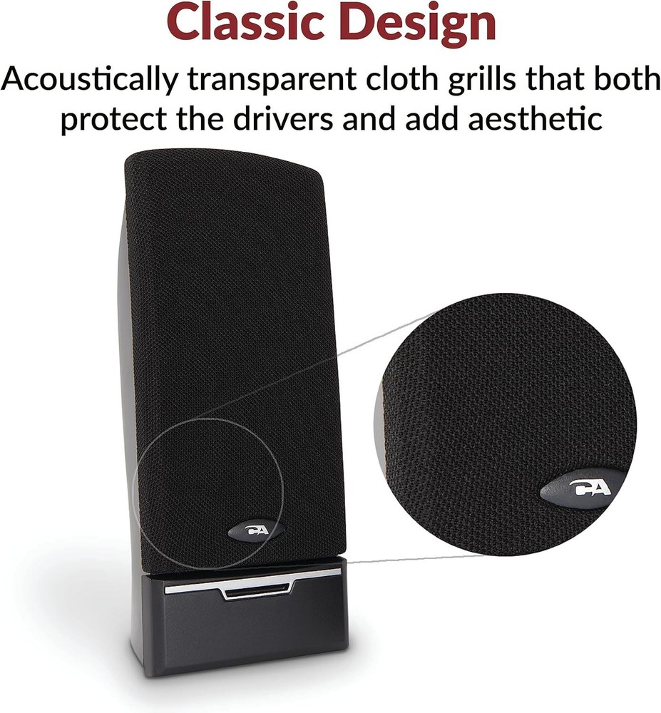 Compact CA-2014 Computer Speakers with Built-in Microphone for Clear Audio
