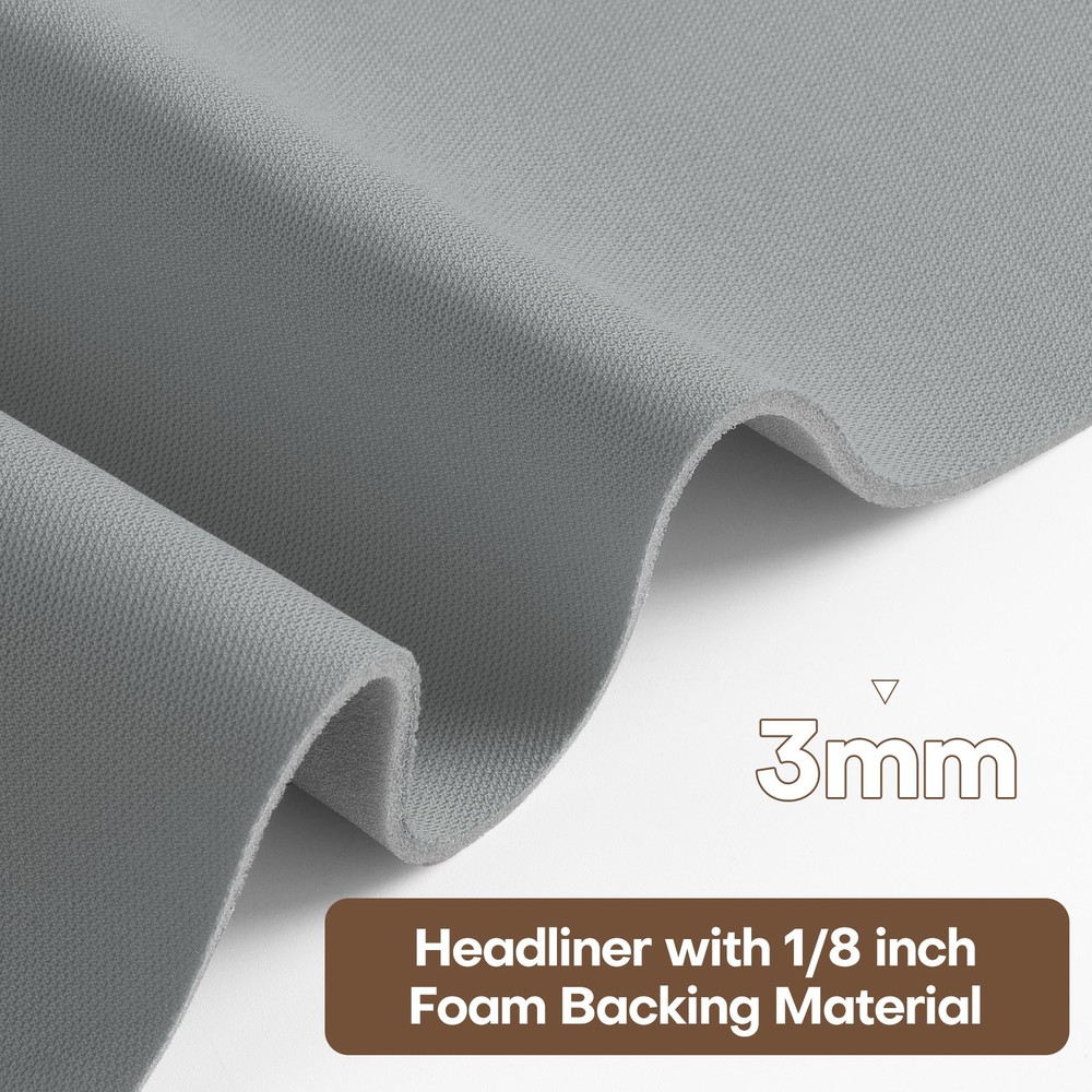 108" x 60" Headliner Fabric with Foam Backing Auto Ceiling Replacement Material