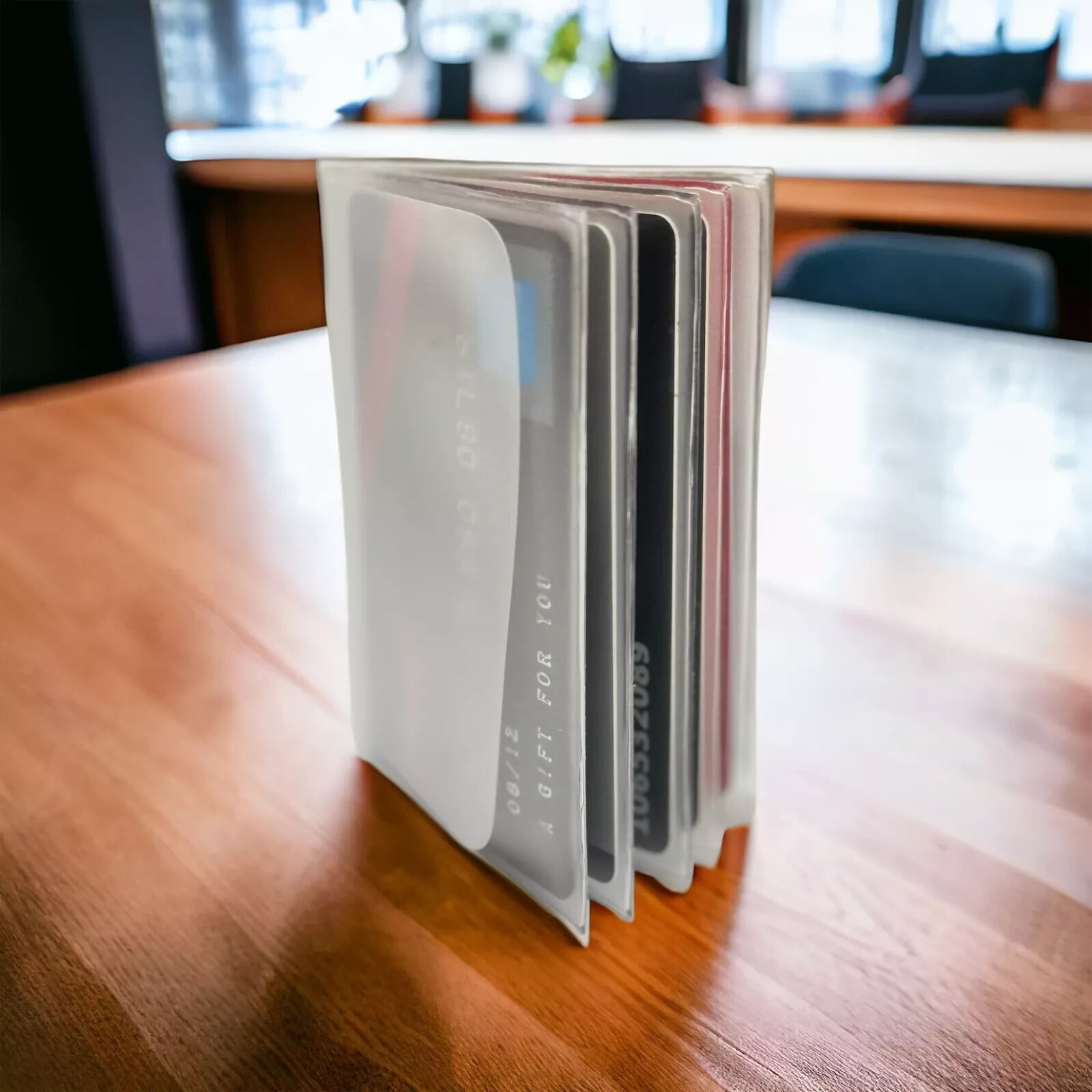 Set of 2 USA Made Trifold Plastic Wallet Inserts Picture Card Holder 6 Pages