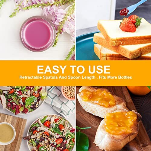 8 Pack Mini Silicone Spatula Set Double Ended Jar Scraper Tiny Spatula