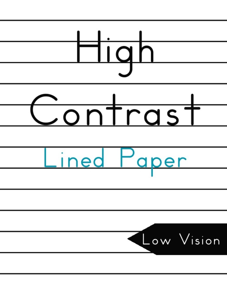 High Contrast Lined Paper: with thick lines | Low Vision | Widelines