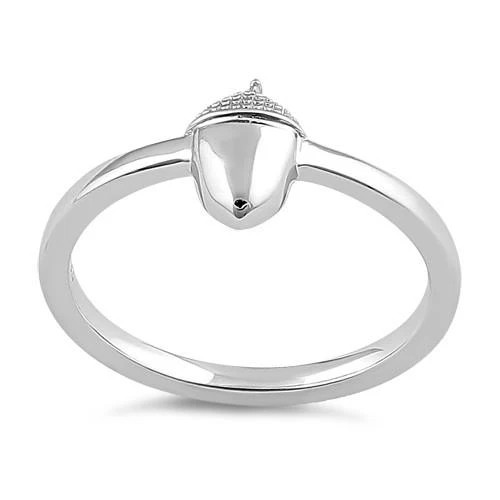 925 Sterling Silver Acorn Ring