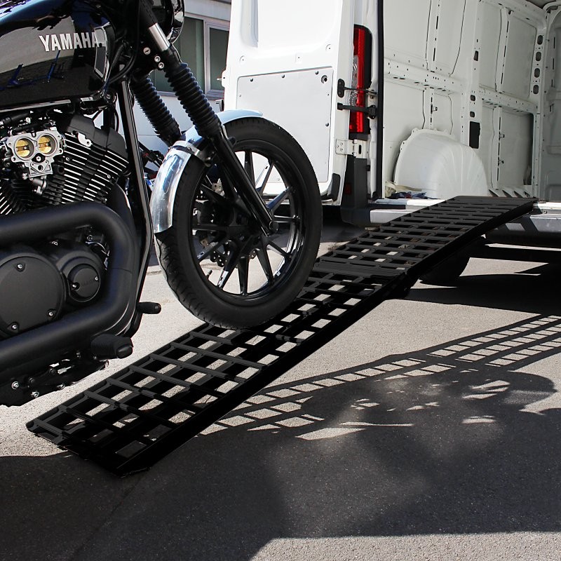 Motorcycle aluminium loading ramp BP5 set wheel chock Easy Plus folding max 680k