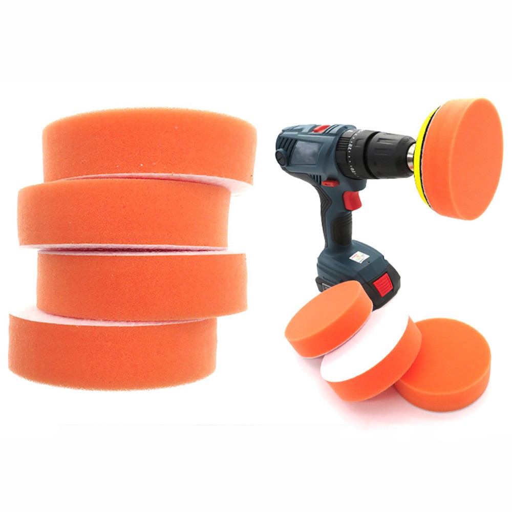 Car Polishing Sponge Pad Buffing Buffer Pads Waxing Hook and Loop Back 25-180mm